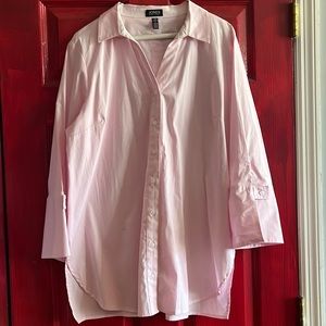 Light Pink Jones New York 3/4 Length Sleeve Button Down Shirt - Size XL 👔💕